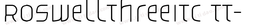 RoswellThreeITC TT字体转换